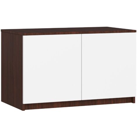 Sopralzo per armadio AKORD S90 Wengé 90 cm 2 ante inserto frontale Bianco 90x51x55 cm