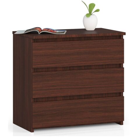 Comodino AKORD CL3 Wengé 60 cm 3 cassetti 60x35x57 cm