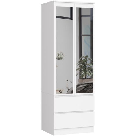 Armadio AKORD S60 Bianca 60 cm 2 ante 2 cassetti 60x51x180 cm