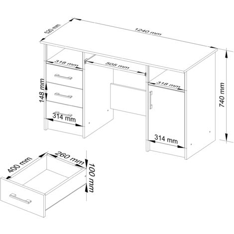 SCRIVANIA DESK2 CM 120 ROVERE SONOMA