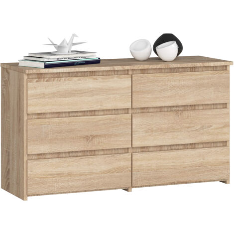 Cassettiera CL100 compatta AKORD Sonoma Quercia 100 cm 6 cassetti 100x35x57 cm