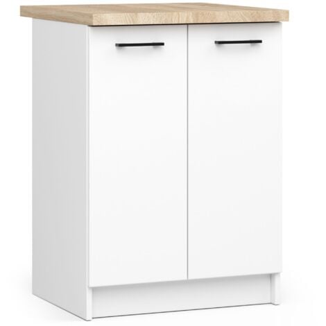Mobile cucina modulare con piano di lavoro AKORD OLIWIA Bianco 60 cm 2 ante 60x46x85 cm