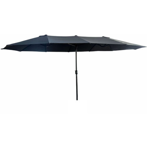 Ombrellone doppio da giardino TILIA grigio scuro peso 12,3 kg dimensioni 460x270x245 cm
