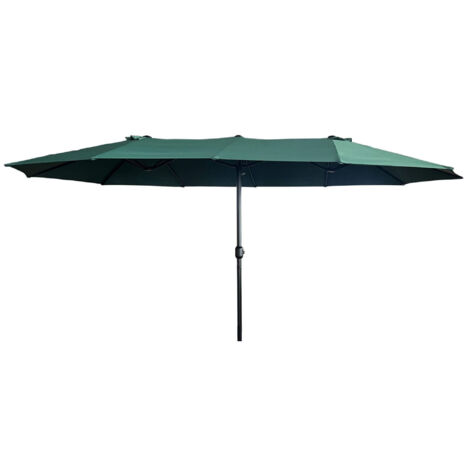 Ombrellone doppio da giardino TILIA verde scuro peso 12,3 kg dimensioni 460x270x245 cm