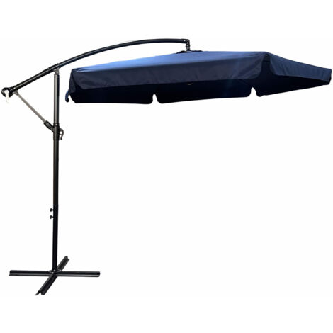 Ombrellone da giardino ASTER con protezione UV in colore grigio chiaro peso 12,1 kg dimensioni 300x300x45 cm