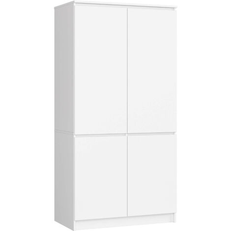 Armadio AKORD S90 4 ante Bianco 90x51x180 cm