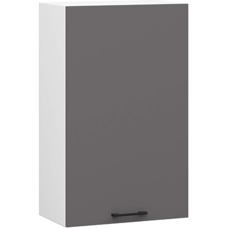 Mobile da cucina pensile sistema AKORD OLIWIA 50 cm H720 Bianco inserto frontale Cemento Grigio Grafite 1 anta 50x30x72 cm (1/5)