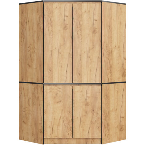 Armadio ad angolo AKORD S100 Quercia Craft 100 cm 4 ante 100x50x180 cm