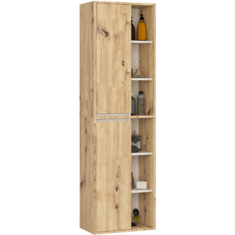 Colonna bagno sospesa VAMI Rovere Artisan, Cashmere 50 cm 2 ante 50x30x170 cm