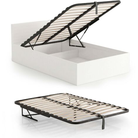 Rete Letto in Metallo con Pistoni a Gas 28 Doghe Divisibile 100x200 cm