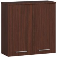 Mobile bagno sospeso AKORD FIN Wengé 60 cm 2 ante 60x22,5x60 cm