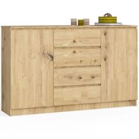 Cassettiera AKORD K160 Quercia Artisan 160 cm 2 ante 4 cassetti 160x40x99 cm
