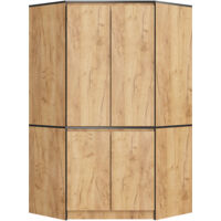 Armadio ad angolo AKORD S100 Quercia Craft 100 cm 4 ante 100x50x180 cm