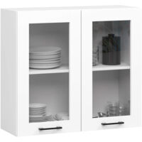 Vetrina da cucina sospesa AKORD OLIWIA Bianca 80 cm 2 porte 80x30,5x72 cm