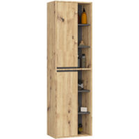 Colonna bagno sospesa VAMI Rovere Artisan, Grigio Grafite 50 cm 2 ante 50x30x170 cm