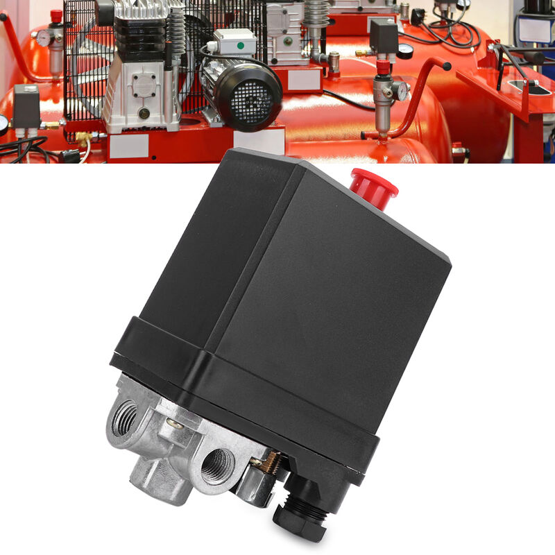SJLERST 380 V 3 Phasen 4 Löcher vertikales Druckschalter-Steuerventil G1/4  Zoll für Luftkompressor