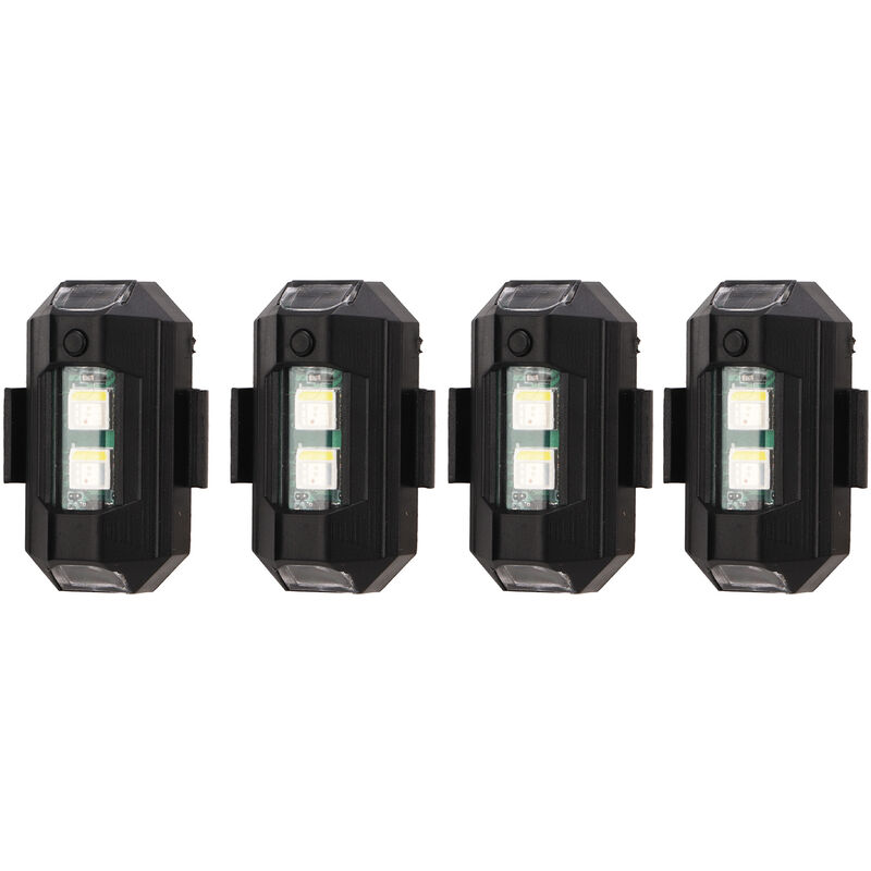 SJLERST Motorrad-Blitzlichter, 4 Stück, Antikollisionslichter, 3 Farbmodi,  LED-Blinkwarn-Sicherheitslampen für Drohnen, Motorräder, Geländefahrzeuge,  Fahrräder