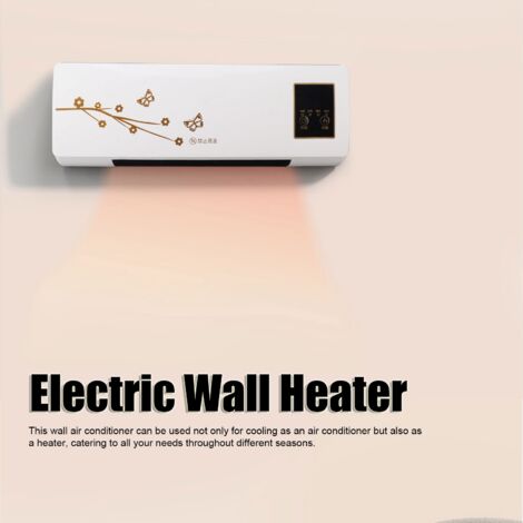 SJLERST Mini-Klimaanlage, 2-in-1-Kühl-Heiz-Wandklimaanlage mit Fernbedienung, 1–6 Stunden Timing, 16 ℃ Bis 40 ℃, Tragbare Raumkühler-Heizventilator-Kombination für das Heimbüro