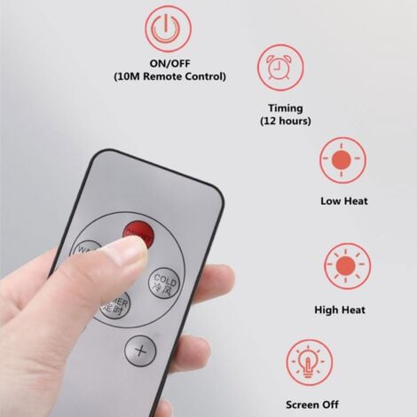 SJLERST Mini-Klimaanlage, 2-in-1-Kühl-Heiz-Wandklimaanlage mit Fernbedienung, 1–6 Stunden Timing, 16 ℃ Bis 40 ℃, Tragbare Raumkühler-Heizventilator-Kombination für das Heimbüro