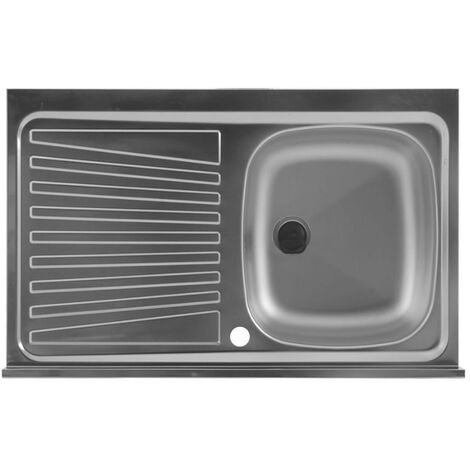 Colavene - Lavello in acciaio inox 80x50 vasca a destra - 108010V