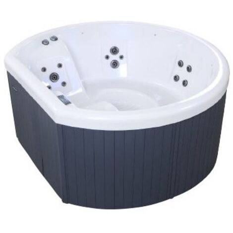 Netspa – Spa rigide 4 places – Halfmoon Wave 3 – Dimensions L 215 x l 195 x H 78 cm – 27 jets hydromassants – Panneau Balboa (1/5)