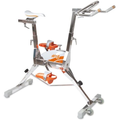 Vélo aquabike WR5 Waterflex – Acier inoxydable AISI 316L – Résistance non modifiable – Guidon ergonomique – Confort pieds nus (1/10)