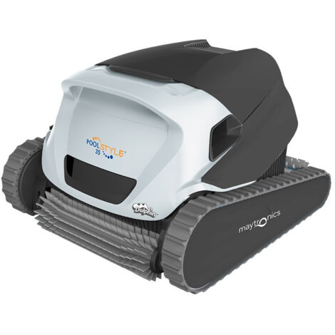 Maytronics Dolphin – Robot piscine Dolphin Poolstyle 35 – Nettoyage fond et parois jusqu'à 12m – Brosse active PVC – Câble 18m – Débit 15m³/h (1/5)