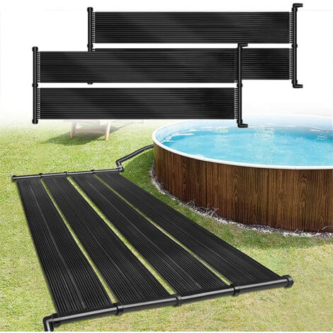 Chauffage Solaire Piscine 8,16 M² - 2 Panneaux LDPE 6x0,6m, Pour Piscine Jusqu'à 30 M³, Gain Jusqu'à 6°C, Installation Facile