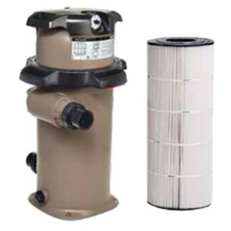 Hayward – Filtre à cartouche piscine SWIMCLEAR mono-élément 25m3/h – Finesse de filtration 20-25 microns – Économie d’eau sans contre-lavage