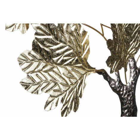 Décoration Murale Métal 103X7,6X112 Arbre Doré