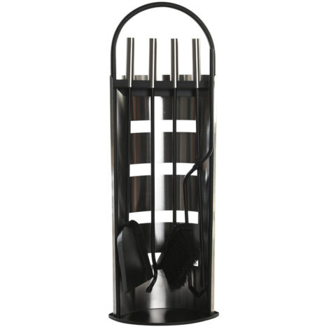 Foyer Set 4 Acier 8X1X51 Argenté (1/3)