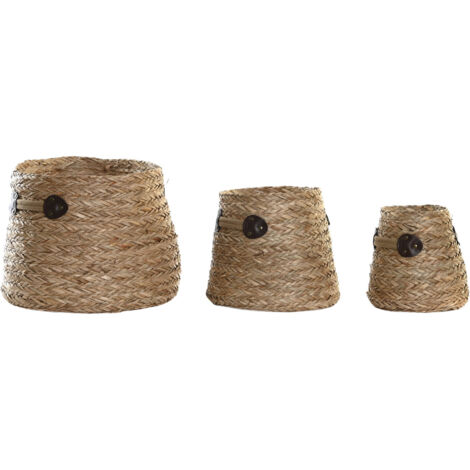 dkd-home-decor Jeu de Cestas Naturel en Herbe de Mer (1/4)