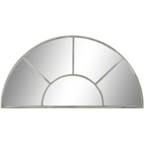 DKD Home Decor Miroir mural vintage gris blanc 122 cm