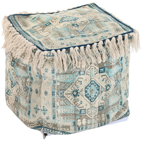 fh-deco DKD Home Decor Casablanca pouf bleu 40x40x40 cm (1/3)