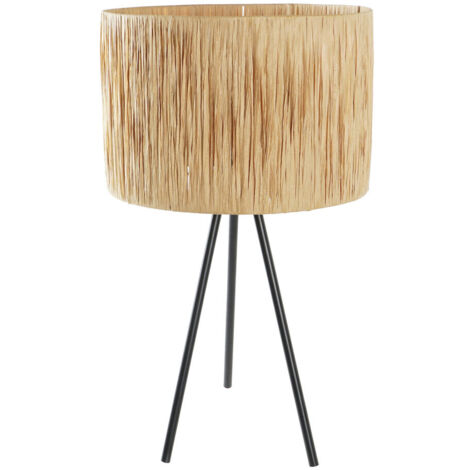 Lampe De Table Métal Rafia 30X30X51 Marron (1/4)
