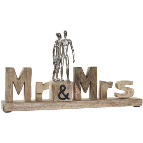 dkd-home-decor Mr & Mrs statue décorative argent 51 cm (1/3)