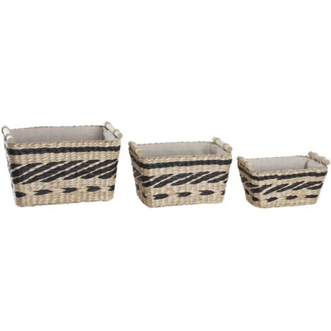 Corbeille Set 3 Fibre Polyester 38X26X24 Naturel (1/3)