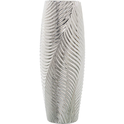 Vase Céramique Argenté °15X40 Cm (1/2)