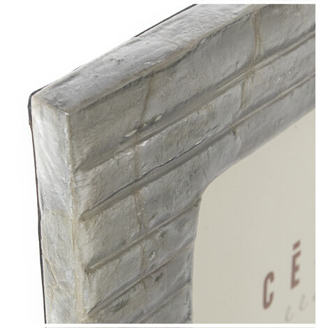 Cadre Photo Nacre 20X25 Cm Lignes Grises Ext:27X32X1 Cm