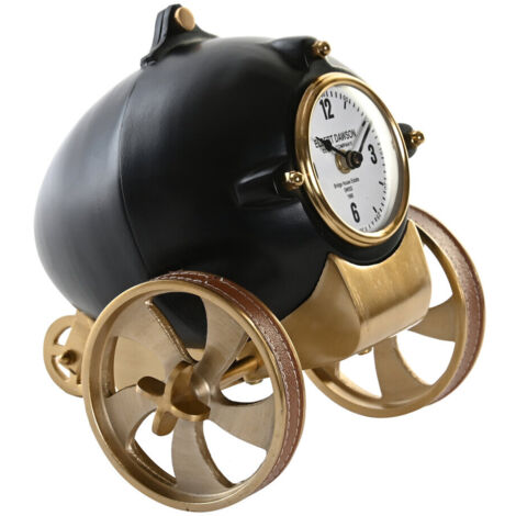 DKD Home Decor Horloge de table noir et doré design colonial (1/4)
