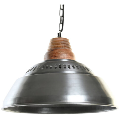 DKD Home Decor Suspension Argenté Marron Fer Bois (1/5)
