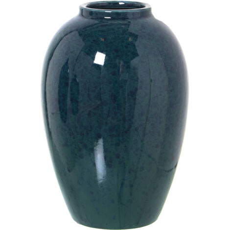 Vase en céramique vert foncé °13X21 cm (1/5)