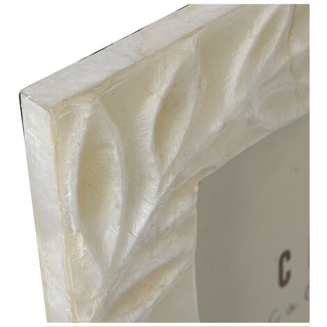 Cadre Photo Nacre 20X25 Cm Feuillesnaturel Ext:27X32X1 Cm