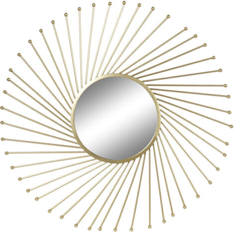 DKD Home Decor Miroir Doré Métal 84x84 cm Glamour (1/3)