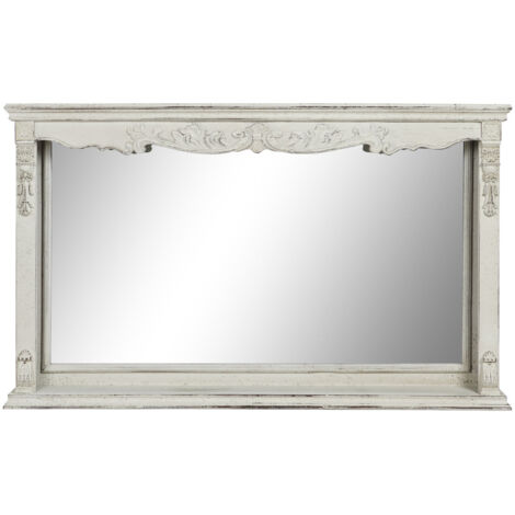 Miroir Sapin Mdf 125X12X76 Vieilli Blanc (1/5)