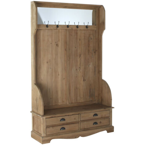 DKD Home Decor Meuble d'Entrée en Bois Naturel 124x40x200 cm (1/5)