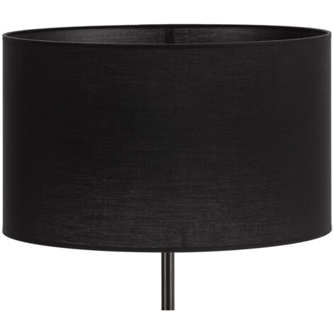 Abat-jour tube 40x40x24 coton noir (1/3)