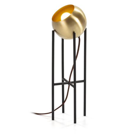 Lampe de Table 15x15x46 Métal Doré/Noir (1/3)