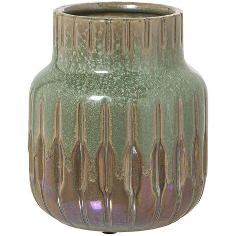 Vase Céramique Vert/Marron °15X18 Cm (1/2)