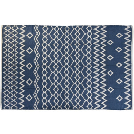 DKD Home Decor Tapis Bleu Blanc Arabe 120 x 180 cm (1/5)